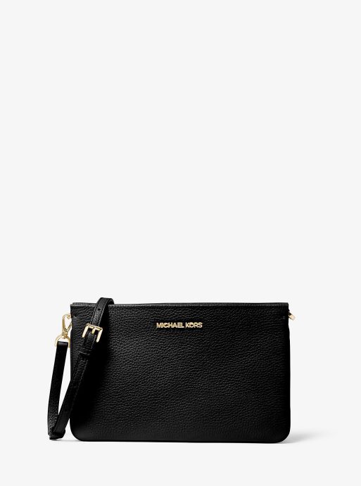 Jet Set Large Pebbled Leather Crossbody Bag