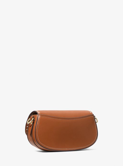 Mila Small Hand-Stitched Leather Shoulder Bag - Image 3