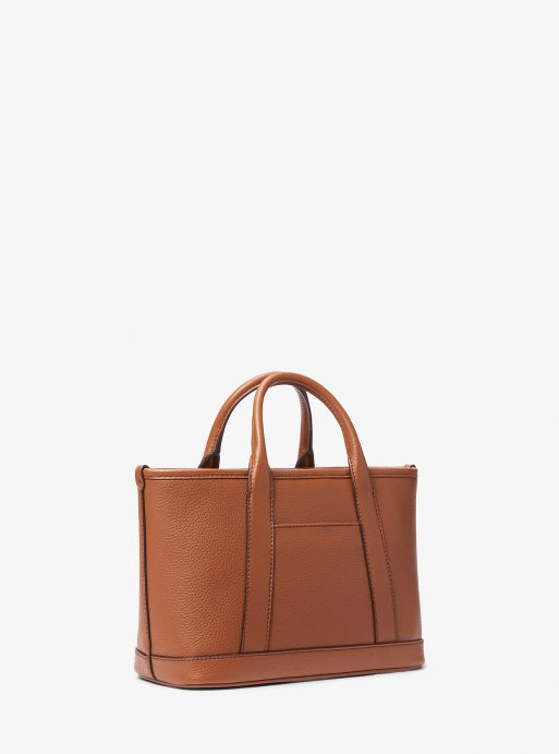 Luisa Small Pebbled Leather Satchel - Image 3